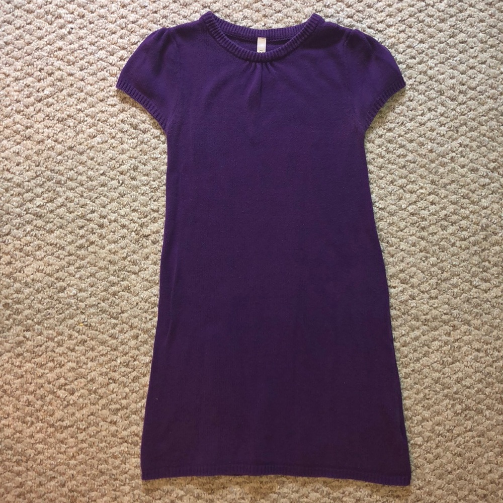 Purple kids sweater dress